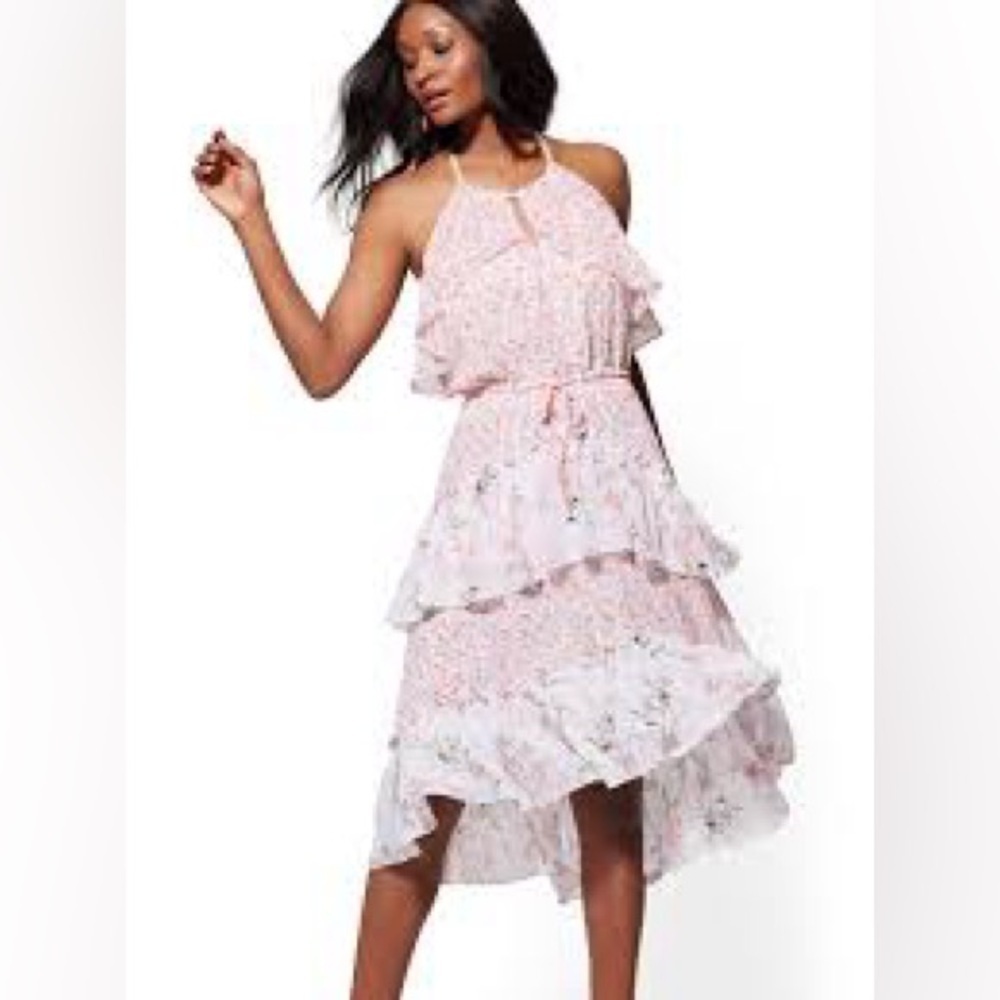 New York & Co. Floral Tiered Midi Dress
